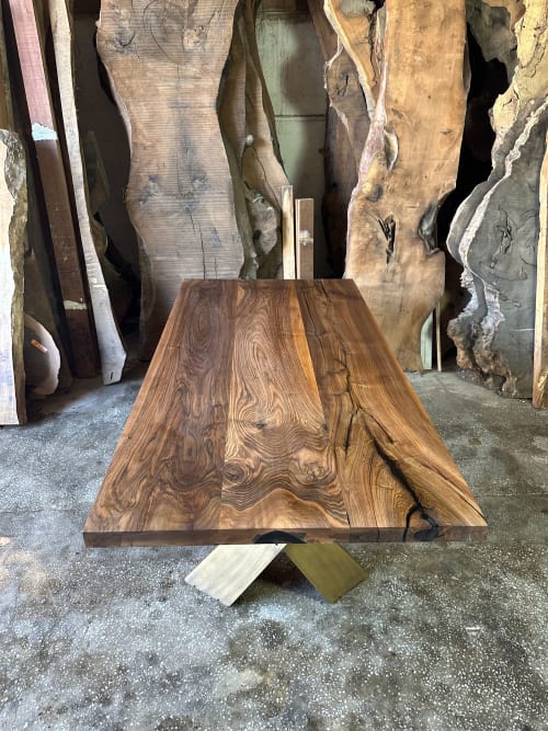 Custom Walnut Wooden Table - Walnut Conference Table | Dining Table in Tables by Tinella Collection