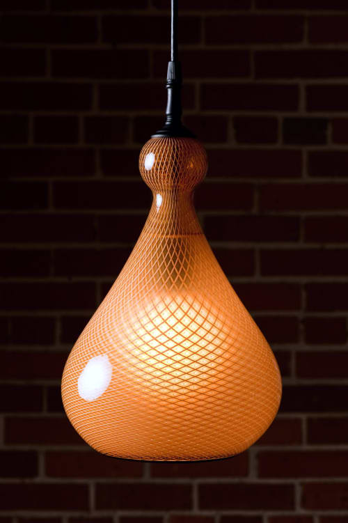 Reticello Pendant bulbos dome | Pendants by Pieper Glass
