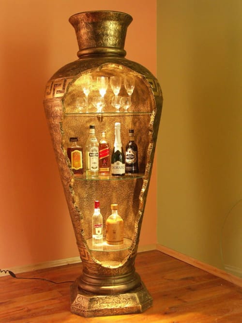 Big Amphore amazing in greek style all hand painted | Shelving in Storage by ultimate European