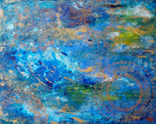 Mindfulness poetry | Oil And Acrylic Painting in Paintings by Elena Parau