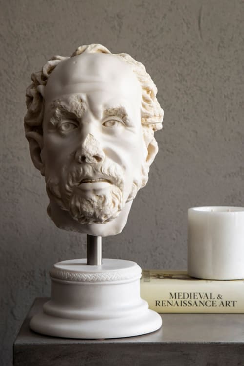 The Old Fisher Man Bust Statue Made w Compressed Marble Powd | Sculptures by LAGU