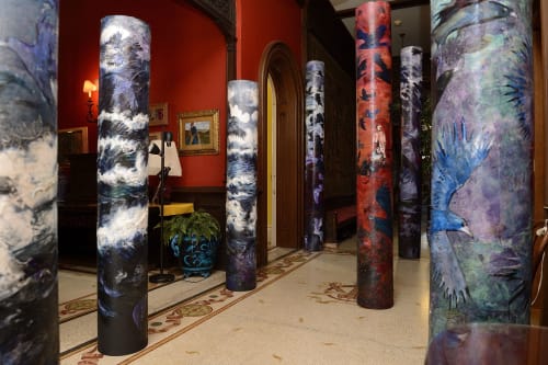 Pillars | Murals by Rosemary Feit Covey | Evergreen Museum & Library Private Events in Baltimore