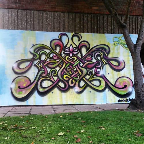 Grims Mandala Mural | Street Murals by Pixie London