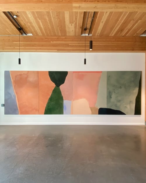 commission for district office 8' x 24' | Paintings by maja dlugolecki | District Office in Portland