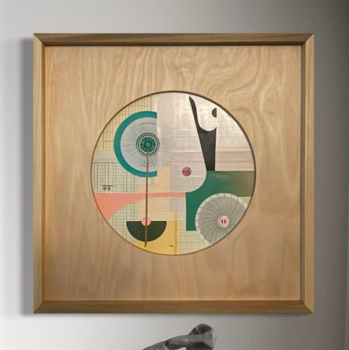 Modern abstract collage with dynamic motion | Paintings by Matt Summers Studio