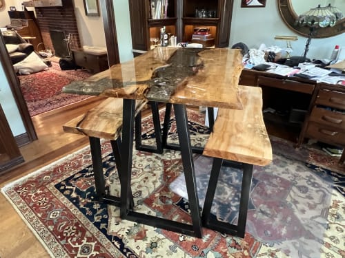 Maple Pub Table and Benches | Tables by Great Lakes Custom Furniture