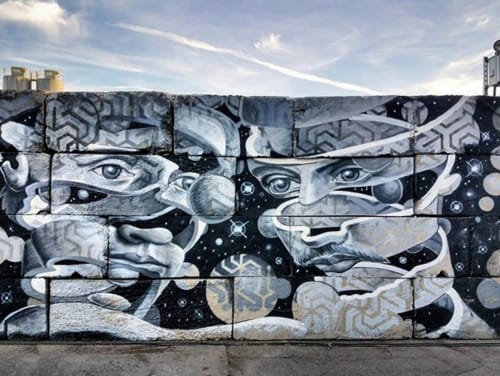 Escher's Bond of Union | Street Murals by Chris Soria | The Well in Brooklyn
