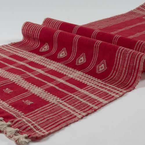 Handloom Bhujodi Wool Table Runner - 72 x 20 inch | Linens & Bedding by ARTISAGA PRIVATE LIMITED