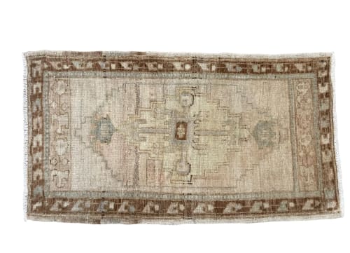 Vintage Turkish rug doormat | 1.10 x 3.5 | Small Rug in Rugs by Vintage Loomz