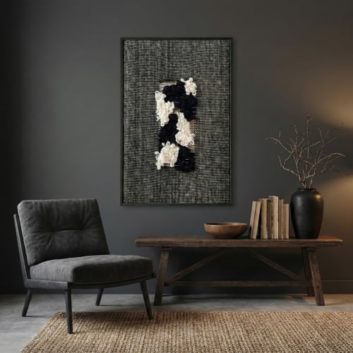 Velmono - Black Woven Wall Hanging | Tapestry in Wall Hangings by Lale Studio & Shop