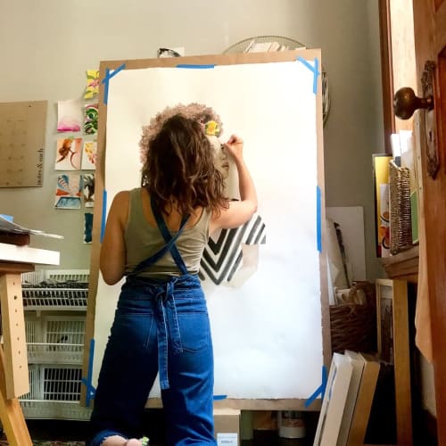 Zhuri | Oil And Acrylic Painting in Paintings by Clementine Studio