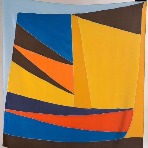 "Nancy Hostess"  hand-painted 100% silk scarve | Apparel & Accessories by Natalia Lumbreras | Madrid in Madrid