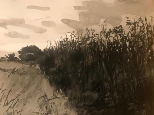 A morning on Greenbrae Marsh | Drawings by June Yokell | Artist Studio - June Yokell in San Francisco