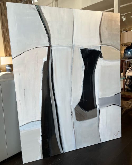 Bon Voyage II | Oil And Acrylic Painting in Paintings by Leticia Demeuse | Solana Beach Farmers Market in Solana Beach