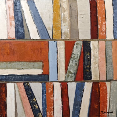 Cadence des livres | Oil And Acrylic Painting in Paintings by Sophie DUMONT.