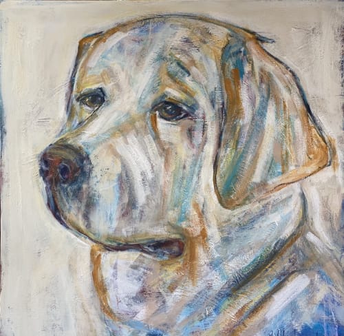 ""Bleu" | Oil And Acrylic Painting in Paintings by Bonnie Beauchamp Cooke