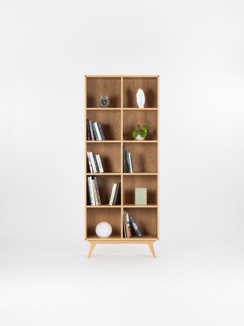 Bookcase, bookshelf, mid century modern, scandinavian, shelf | Storage by Mo Woodwork | Stalowa Wola in Stalowa Wola