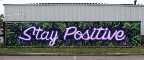 "Stay Positive" mural