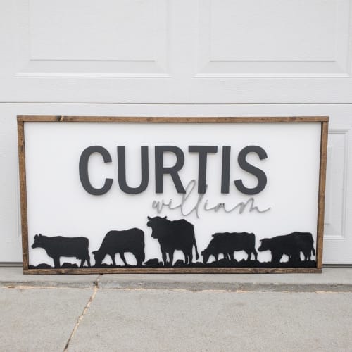 Cattle Herd Silhouette | Signage by The Someday Home