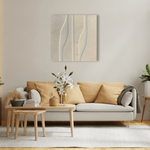 Midcentury Modern Relief Painting