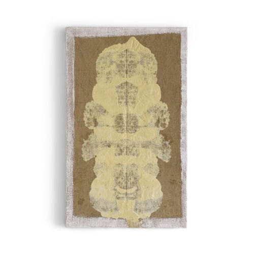 Rorschach Saffron B | Mixed Media by Kim Fonder