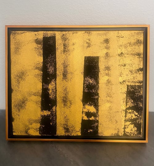 Cityscape at Twilight | Mixed Media in Paintings by carolrbruno | Grutogi Bistro - Cafe, Salad, Sandwich, Crafted Drinks, Brunch, lunch, dinner and Cozy Space in Flower Mound