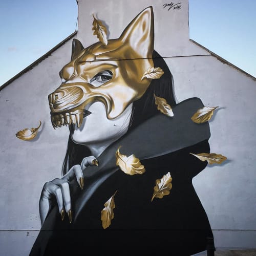 Little Gold Riding Hood | Murals by Jody Thomas | Tincan Coffee Co. in Bristol