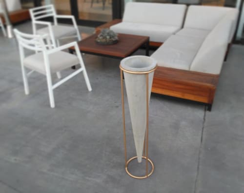 Concrete Casted Cone | Vases & Vessels by Linski Design - Concrete. Art. Microtopping. Art-topping.