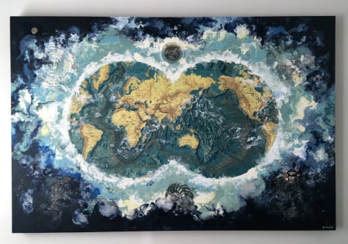 Cosmic Map for The Rubin Report green room | Mixed Media by Caylin Rose Janet