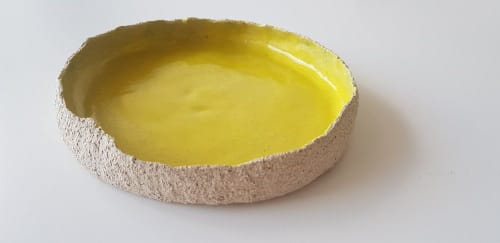 Yellow three | Ceramic Plates by RENceramica
