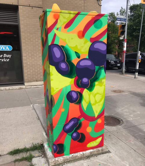 wild Blueberries | Street Murals by Anya Mielniczek | St. Lawrence Market in Toronto