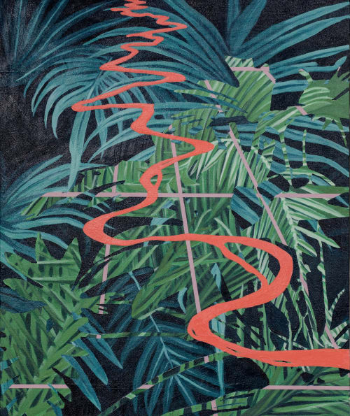 Palms | Oil And Acrylic Painting in Paintings by Anne Blenker | New Orleans in New Orleans