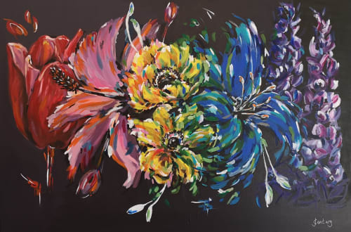 Carnival | Oil And Acrylic Painting in Paintings by Judy Century Art