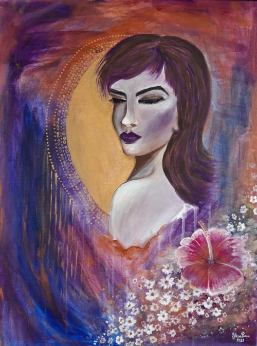 Enamorarse de si misma | Oil And Acrylic Painting in Paintings by Elena Parau