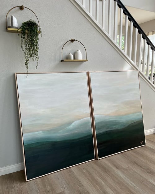 A quiet mind I and II | Oil And Acrylic Painting in Paintings by Leticia Demeuse