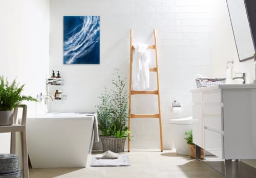 'DEEP BLUE SEA' - Luxury Ocean Seascape Epoxy Resin Abstract | Paintings by Christina Twomey Art + Design