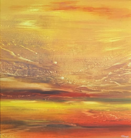 Sunset on the East | Oil And Acrylic Painting in Paintings by Kozyuk Gallery
