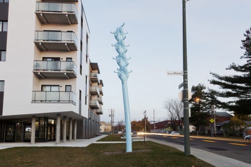 LA TRAJECTOIRE | Public Sculptures by COOKE-SASSEVILLE | Loisirs Du Jardin in Québec