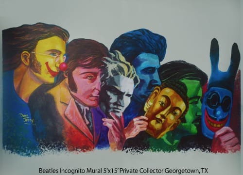 Beatles behind the masks | Murals by Dan Terry