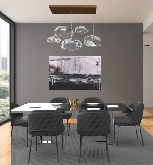 Large Glass Globes Chandelier. Kitchen Island, Foyer | Pendants by Galilee Lighting