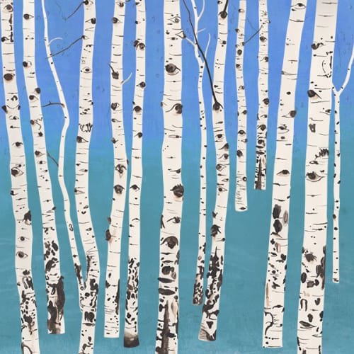 Aspen Trees II | Paintings by Nikita Coulombe