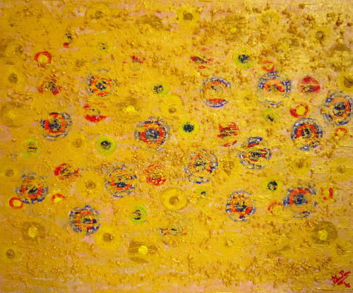 Yellow in my mind | Oil And Acrylic Painting in Paintings by Elena Parau