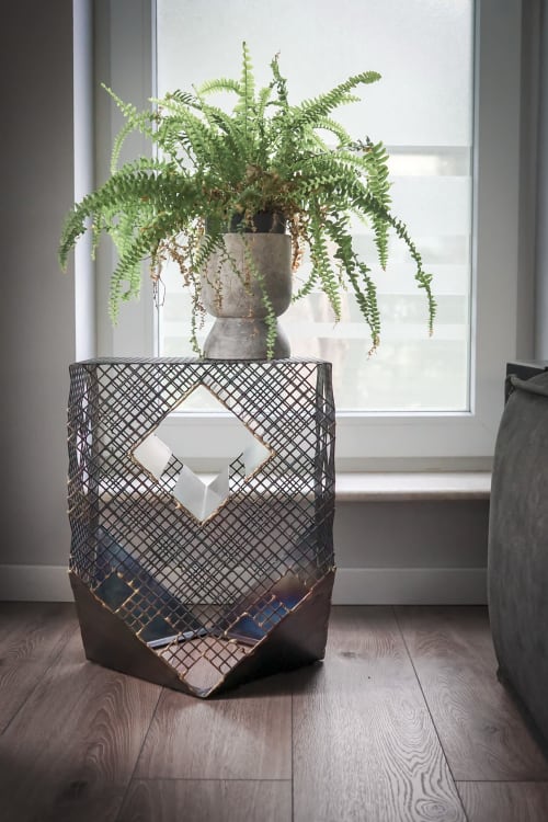 Dragon Stool / Side Table by Anadora Lupo - Stainless Steel | Chairs by LO Contemporary