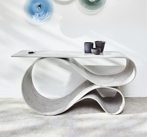 Whorl Console in Concrete Canvas | Console Table in Tables by Neal Aronowitz