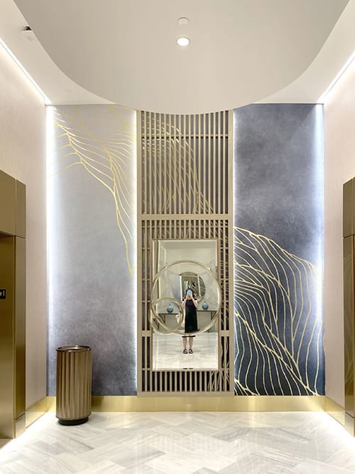Line Paintings at Resorts World in Las Vegas | Oil And Acrylic Painting in Paintings by Tracie Cheng | Resorts World Las Vegas in Las Vegas