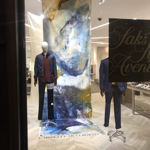 “The first painting : 3/3 Nymphs Play” | Paintings by Gabrielle Meyerowitz | Saks Fifth Avenue in New York
