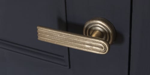 SOLID BRASS DOOR LEVER, BRASS DOOR HANDLES F18 | Hardware by Mi&Gei Hardware Design Studio