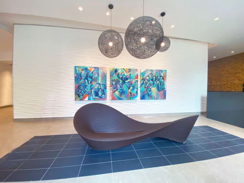 Bianca Romero Painting: Commission Lux Residential Building | Oil And Acrylic Painting in Paintings by Bianca Romero