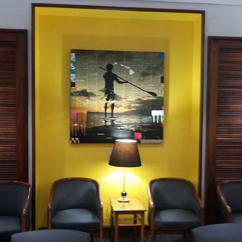 Hawaii State Of Mind | Oil And Acrylic Painting in Paintings by Mark Andrew Allen | Delta Sky Club in Honolulu