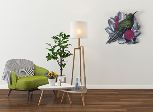 Colibri Hummingbird Wall Piece | Wall Sculpture in Wall Hangings by Sophy Tuttle